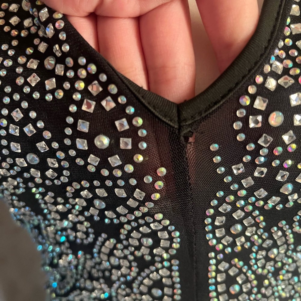 BANJUL SHEER MESH RHINESTONES DRESS - Picture 7 of 14